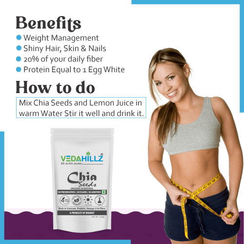 Vedahillz Chia Seeds for Heart Health and Vitality Made from Premium Chia Seeds